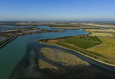 Aereal view of Laguna di Grado